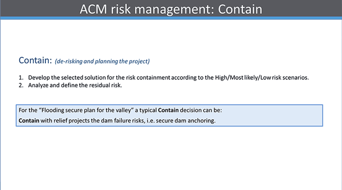 ACM risk management: Contain